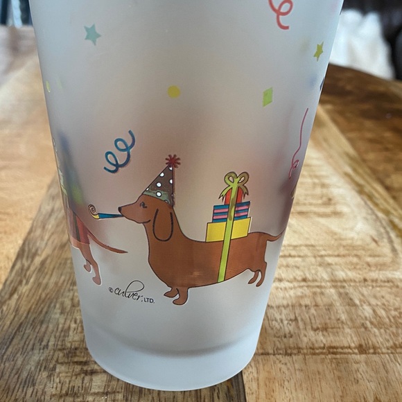 Culver dachshund Frosted Glass Tumbler Set 4 - Picture 4 of 5